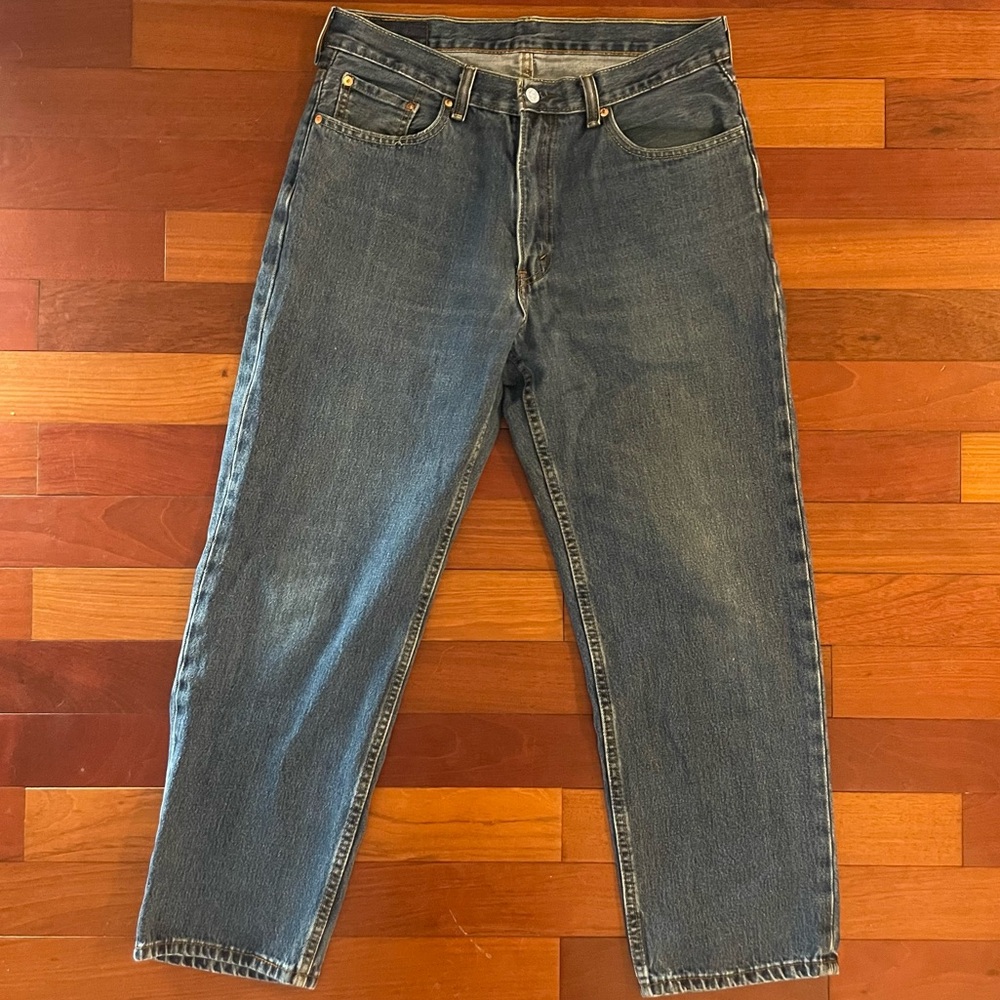 ⭐️ 3/$35 Men’s Levi’s 550 34x30 Relaxed Fit Jeans 100% Cotton Zip Fly Sz 34/30 - Picture 2 of 14